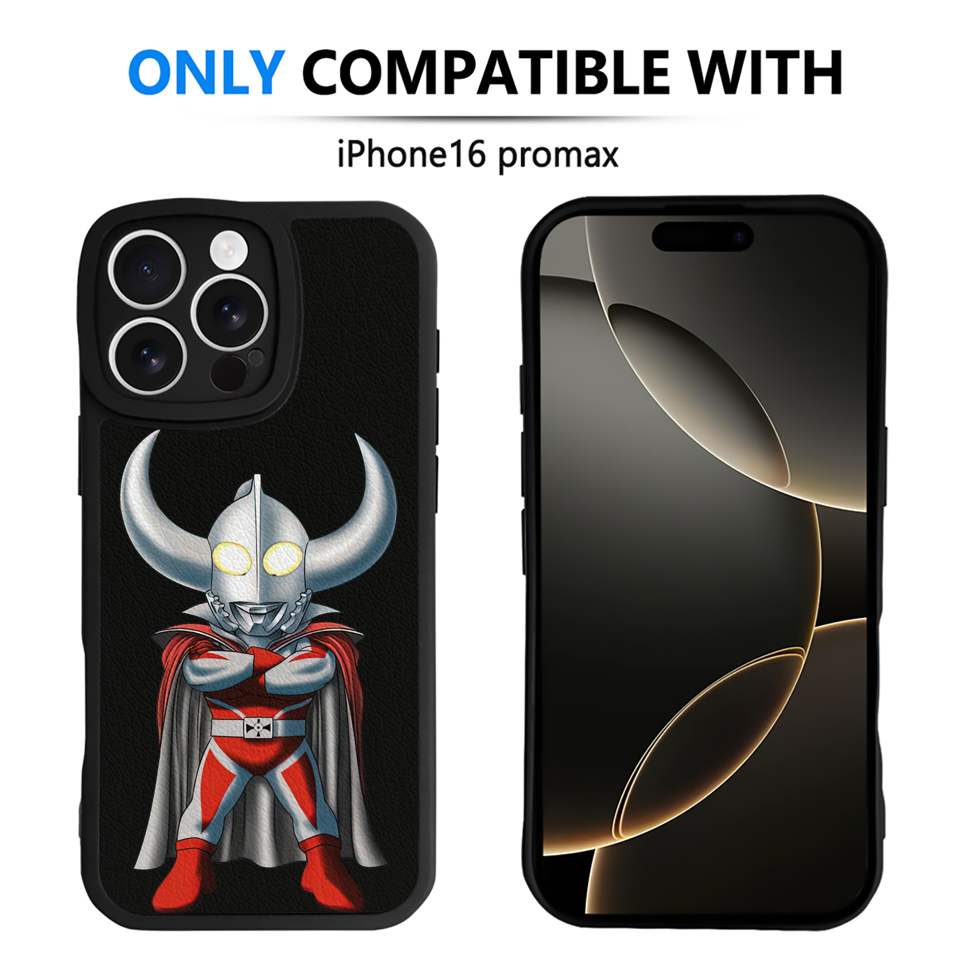 （画像用） ウルトラマン Ultraman 【iPhone 16シリーズ対応】シリコンスマホケース（レザー調） 材質：シリコン